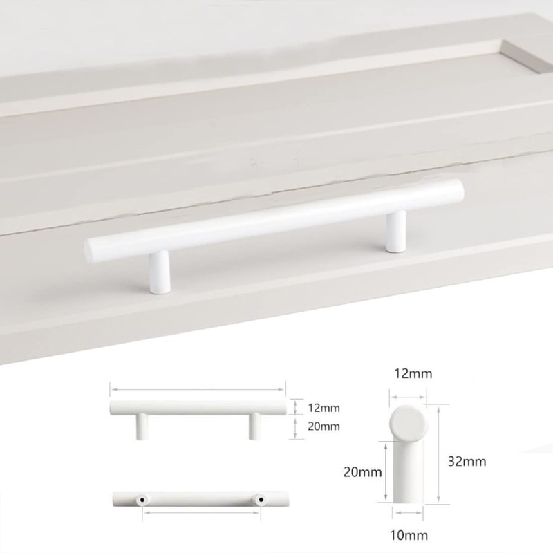 4 Pack Cabinet Pulls Hole Spacing 128mm Stainless Steel Kitchen