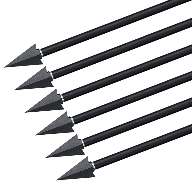 toparchery 12pc Black Screw Archery Broadheads Arrowheads Hunting Broad Head