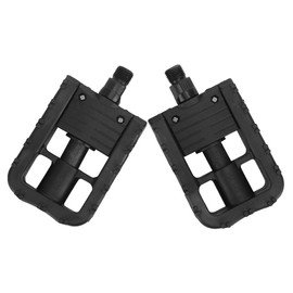 Bike Pedals, Road Bike Pedals Mountain Bike Pedals Non Slip Bicycle Foot Rest Cycling Parts Nylon Vintage Folding for Bike Bicycle (Black)