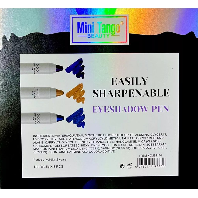 KH Set De 8 Sombras Metalizadas Iluminador Maquillaje Lapiz