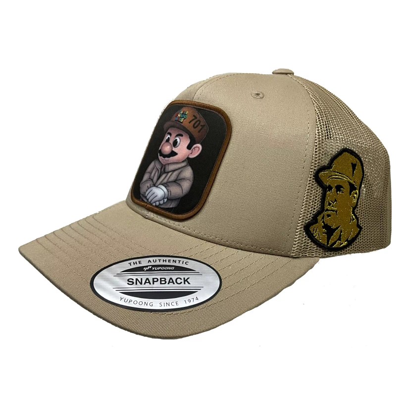 Unbranded SUPER CHAPO BROS HAT KHAKI MESH EL CHAPO GUZMÁN