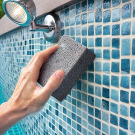 6PCS Gray Pool Tile Cleaning Pumice Stone, Pools Pumice Stone for Pool,Toilet,Spa Cleaning, Pool Cleaning Blok Swimming Pumice Pool Tile Stone Pumice Stone for Removing Stains Residues Dirt