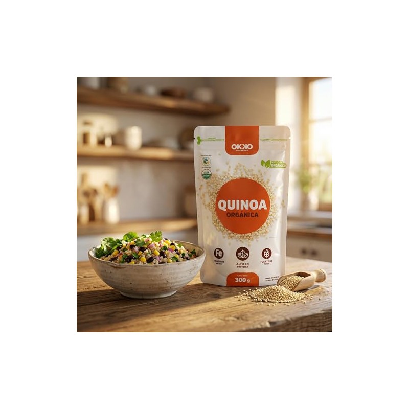 OKKO Quinoa Blanca Orgánica, 300 g