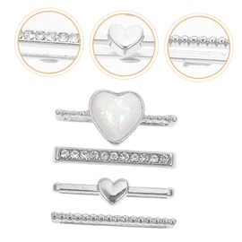 BIUDECO 4pcs Smartwatch Band Ring Adorns for Silver Decorative Loop Charms Lightweight Design Elegant Watch Strap Accessories for Women