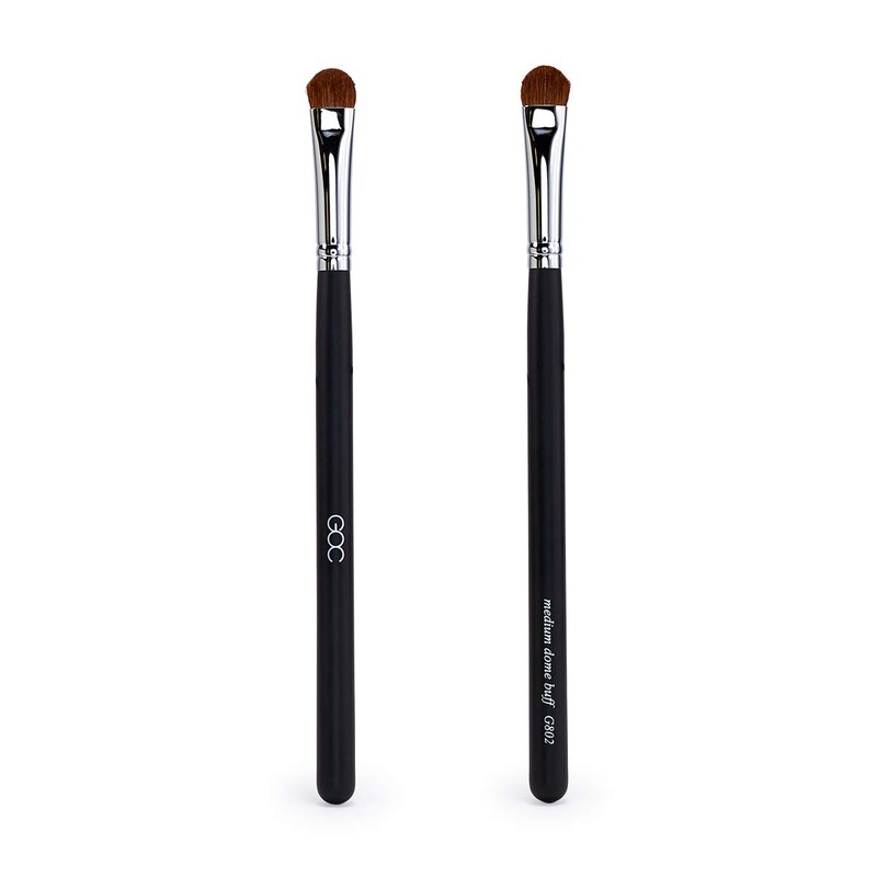 GOC, Pincel, Medium Dome, Brocha para ojos mediana, Forma plana