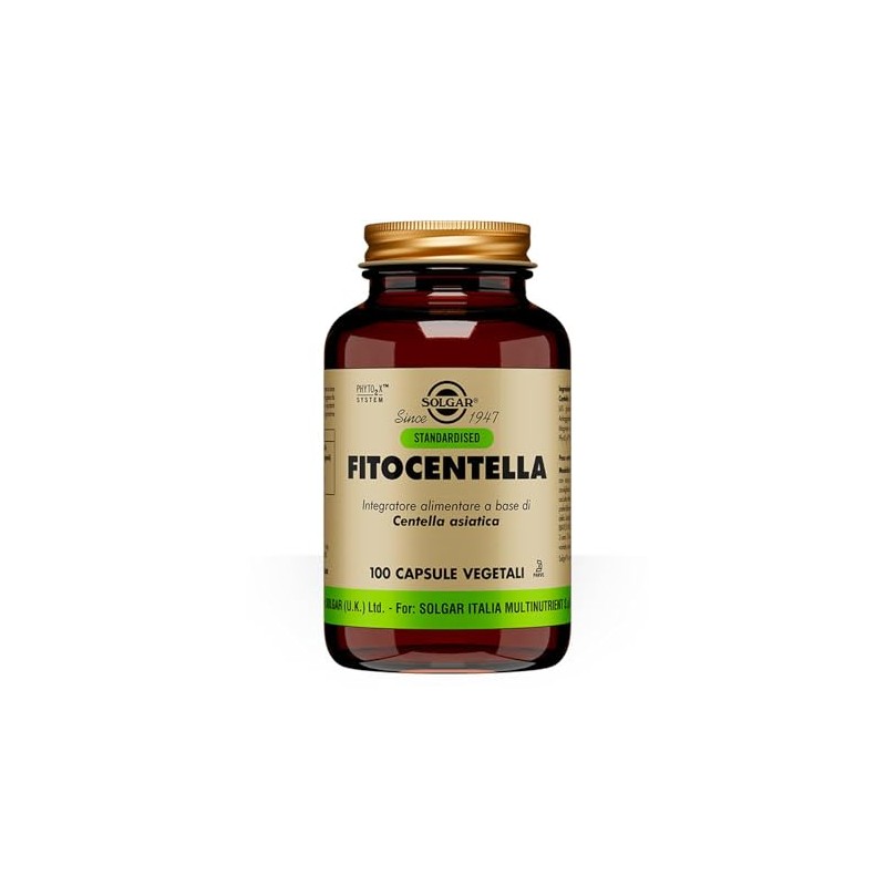 Solgar FITOCENTELLA, 100 capsule vegetali – Centella asiatica – microcircolo,