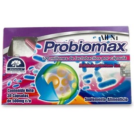 PROBIOMAX - 30 Cápsulas de 500mg - Probióticos - 1 Caja con 30 Cápsulas