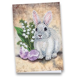 Ideen mit Herz Diamond Painting Greeting Card | DIN B6 (11.5 x 16.5 cm) | 370 g/m² | Includes Envelope & Tools (Hare 03)