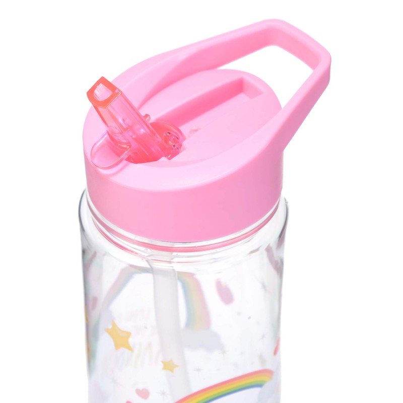 Enchanted Rainbows Unicorn Reusable Water Bottle with Flip Straw