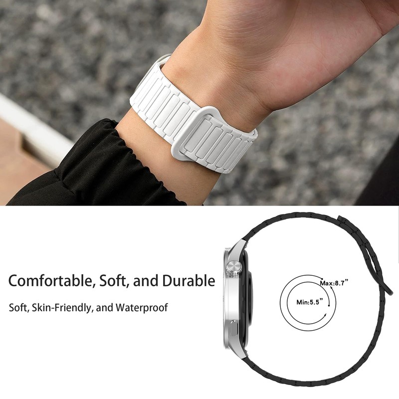 Lamshaw Compatible with EmeTerm Explore Bands, Magnetic Silicone Sport Strong