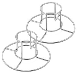 E-far 2-Pack Beer Can Chicken Holder for Grill Smoker Oven, Vertical Stainless Steel Beer Butt Chicken Stand for Whole Chicken Roaster, Food Grade & Non-Toxic Rack for Tender and Juicy Chicken