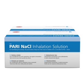 PARI PARI NaCI 0.9 Saline Solution for Inhalation - 120 Pack - Soothing Isotonic Saline Solution for Nebulisers - Cold Prevention & Mucus Clearance - Sea Essence Airway Moisturisation - for All Ages