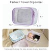 RSRSLEII Cute Clear Makeup Bag with Bow Pattern,Transparent Nylon Travel