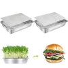 TCYPUHL Stainless Steel Sprouts Growing Kit Trays 2-Tier 14 inch,