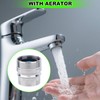 lasuroa 2pcs Dishwasher Sink Faucet Adapter with Aerator, Chrome Quick