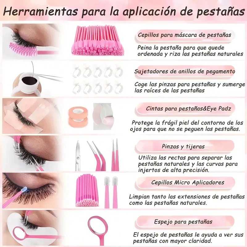 Kit Profesional de Extensiones de Pestañas con Maniquí de Práctica