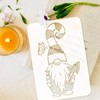 FINGERINSPIRE 4pcs Garden Gnome Stencil 8.3x11.7inch Reusable Flower Gnome Painting