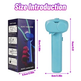 String Rope Launcher Toy - Glow in Dark Electric Fidget String Launcher Toys, Cool Lasso Loop Stuff, Silly String Launcher Rope Toy for Adults Kids Boys Girls (Blue)