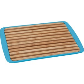 BRUNNER 0830056N.C30 2-in-1 Chopping Board Bamboo and Melamine Breadboard Light Blue 36 x 24 cm