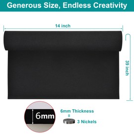 EVA Foam Roll - EVA Foam Sheets for Crafts,Cosplay Costume,DIY Projects - High Density Foam - 6mm Thick,39"x14"