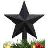 Christmas ConceptsÂ® 20cm Glitter Tree Top Star Decoration â Christmas Tree Topper (Black)