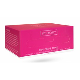 SKN Society Disposable Clean Skin Mini Towels, 25 Count (Pack of 1)