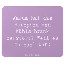Mr. & Mrs. Panda Mauspad Spruch Saxophon Kühlschrank - Geschenk, witziges Zitat, Trompeten, Jazz, Humor, Blues, Musiker, humorvoller Spruch,