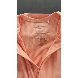 Sweet Pea Sleepers Bamboo Zipper With Fold Over Hands And Feet Peach Color Size 12-18 Months