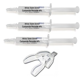 Teeth Whitening Gel Syringe Dispensers 44% Carbamide Peroxide, Tooth Bleaching Gel Multiple Quantities Available and Size Available (10 ml, 3) Mouth Trays Included.