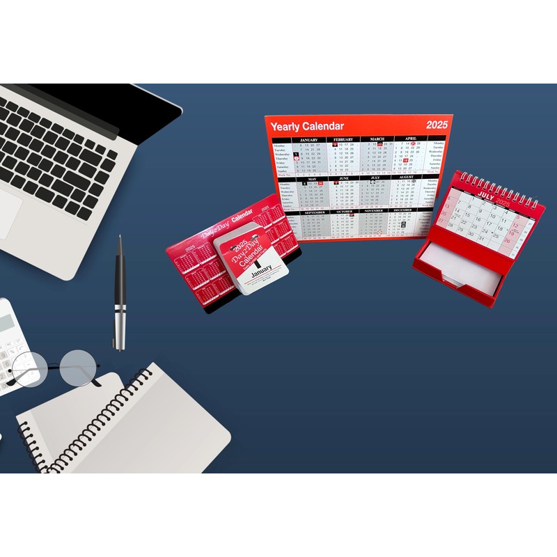 2025 Desktop Daily Tear off Calendar Free Standing