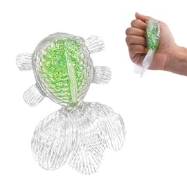 【夏祭り 限定】 スクイーズ玩具 金魚の形 ストレス解消グッズ スクイーズおもちゃ 解压玩具 柔らか素材 YAJOJO 手触り良い 無害 耐久性 持ち運び便利 子供 大人向け ギフト プレゼント用 (グリーン)