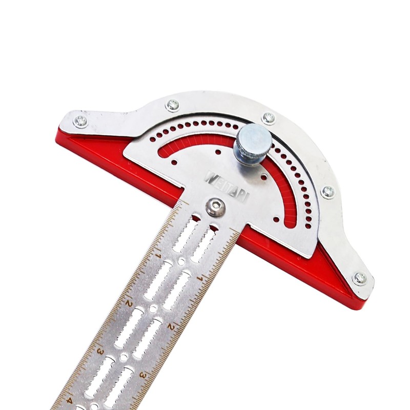WEITARI Woodworkers Edge Ruler, Thickness 1.5mm Protractor Angle Finder Woodworking