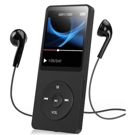Reproductor MP3 MP4 con Bluetooth, Pantalla LCD Digital Ultradelgada de 1,77 Pulgadas, Reproductor de Música MP3 con Sonido HiFi Portátil con Bluetooth, Altavoces HD Integrados (Sin tarjeta de memoria)