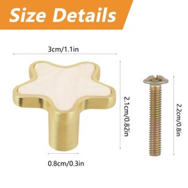 MOROBOR Decorative Star Kitchen Cabinet Knobs, 6 Pack Creative Dresser Drawer Pulls Furniture Cupboard Door Pull Handles Single Hole Zinc Alloy Knobs Furniture Accessories