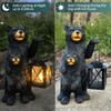 ZYLiWoo Solar Powered Black Bear Statue Decorative Lights - 10