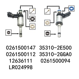Haneex (6Set) Fuel Injector Rebuild Seal O-Ring Micro Filter Pintle Cap Kit The Injector for FORD JAGUAR VOLVO LAND ROVER RANGE ROVER 2.0L