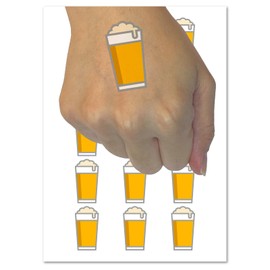 Beer Icon Temporary Tattoo Water Resistant Fake Body Art Set Collection - 15 2" Tattoos (1 Sheet)
