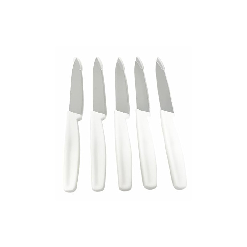 5 Pack - 4" Commercial Kitchen Paring Knives - White
