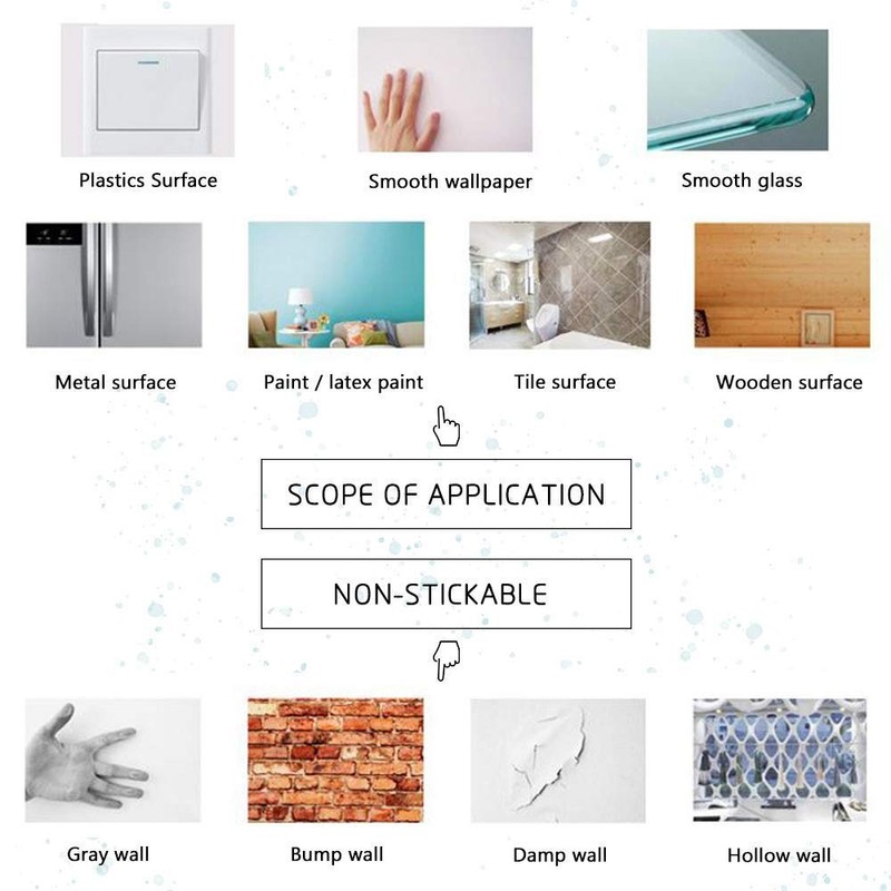 Pack of 10 Family Photo Frame Wall Stickers