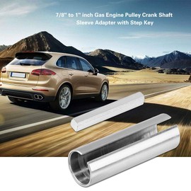 Crank Shaft Sleeve Adapter， 7/8" to 1" inch Gas Engine Pulley Crank Shaft Sleeve Adapter with Step Key Steel Silver 7/8 to 1 inch shaft adapter with clutch 7/8 centrifugal clutch crankshaft sleeve 7/8