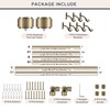 Mayrhyme Antique Bronze Bay Window Curtain Rods with Aluminum End