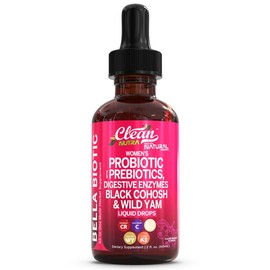 Liquid Probiotics for Women Drops with Chasteberry, Black Cohosh, Prebiotics, Digestive Enzymes, Evening Primrose Oil, Wild Yam, Cranberry Dmannose:_1 Bottle