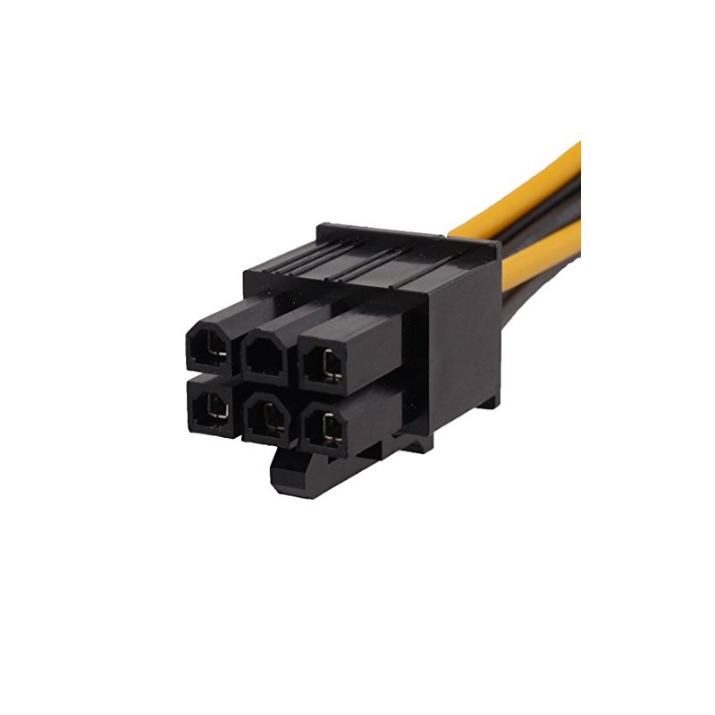 Ruilogod PCI Express 6-Terminal a Double Power 4-Terminal Tarjeta de