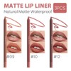 evpct 3Pcs Orange Reddish Brown Chestnut Matte Long Lasting Wear