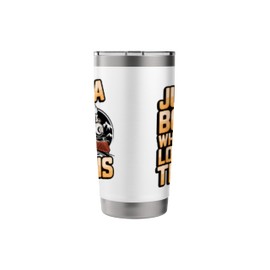 Just a Boy Who Loves Trains Funny Retro Steam Engine Stainless Steel Insulated Tumbler
