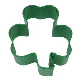 R&M Shamrock 3" Cookie Cutter Bright Green With Colored, Durable, Baked-on Polyresin Finish