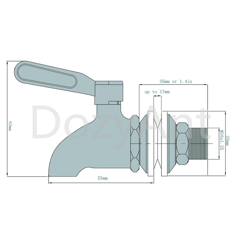 DOZYANT Updated More Durable Beverage Dispenser Replacement Spigot,Stainless Steel Polished