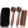 Horse Hair Brush, Horsehair Brush, Shoe Brush Set, 2 Pieces