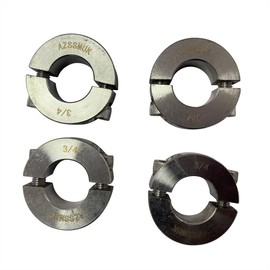 AZSSMUK Bore 3/4'' Double Split Shaft Collar Stainless Steel Lock Collar Clamp Set Screw 4PCS (3/4'', 4)