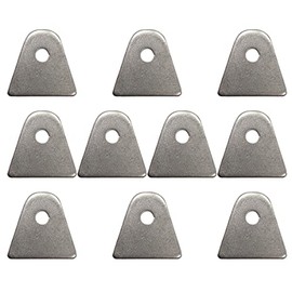 Flat Body Mounting Tabs 1/8" Thick 1/4" Hole 10 Pack